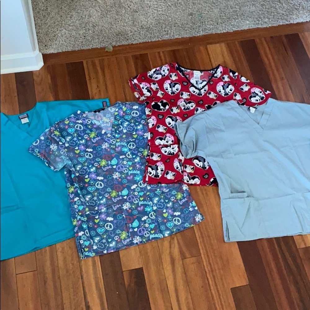 Nurses! CNAs! RTs! Dental hygeinists! 4 scrub tops